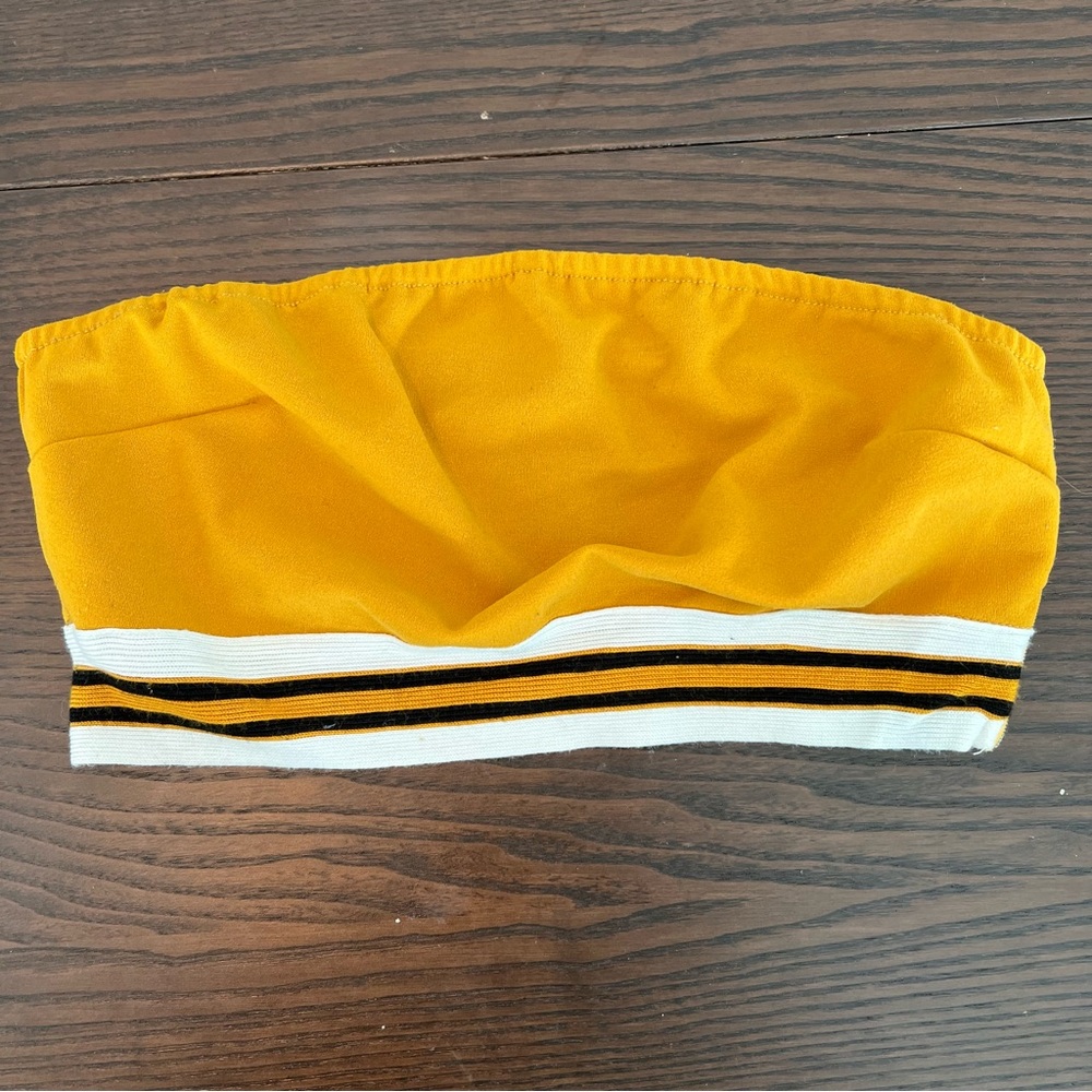 Akira Yellow and Black Side Zip Tube Top Size Medium - Picture 1 of 8